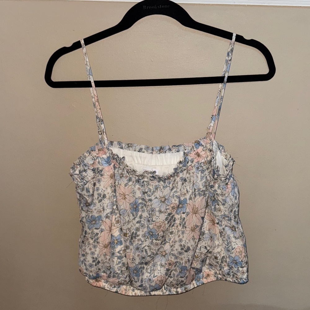 Sienna Sky Floral Camisole in Cream and Blue